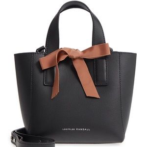 Loeffler Randall Mini Ribbon Shopper Tote in Black